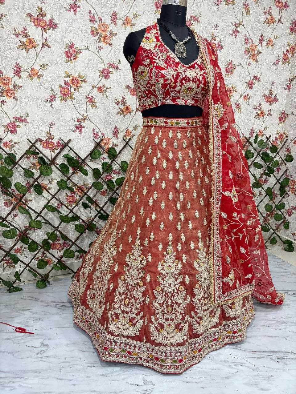 Silk Designer Embroidered Lehenga - MYLUXURY LANE ENTERPRISE